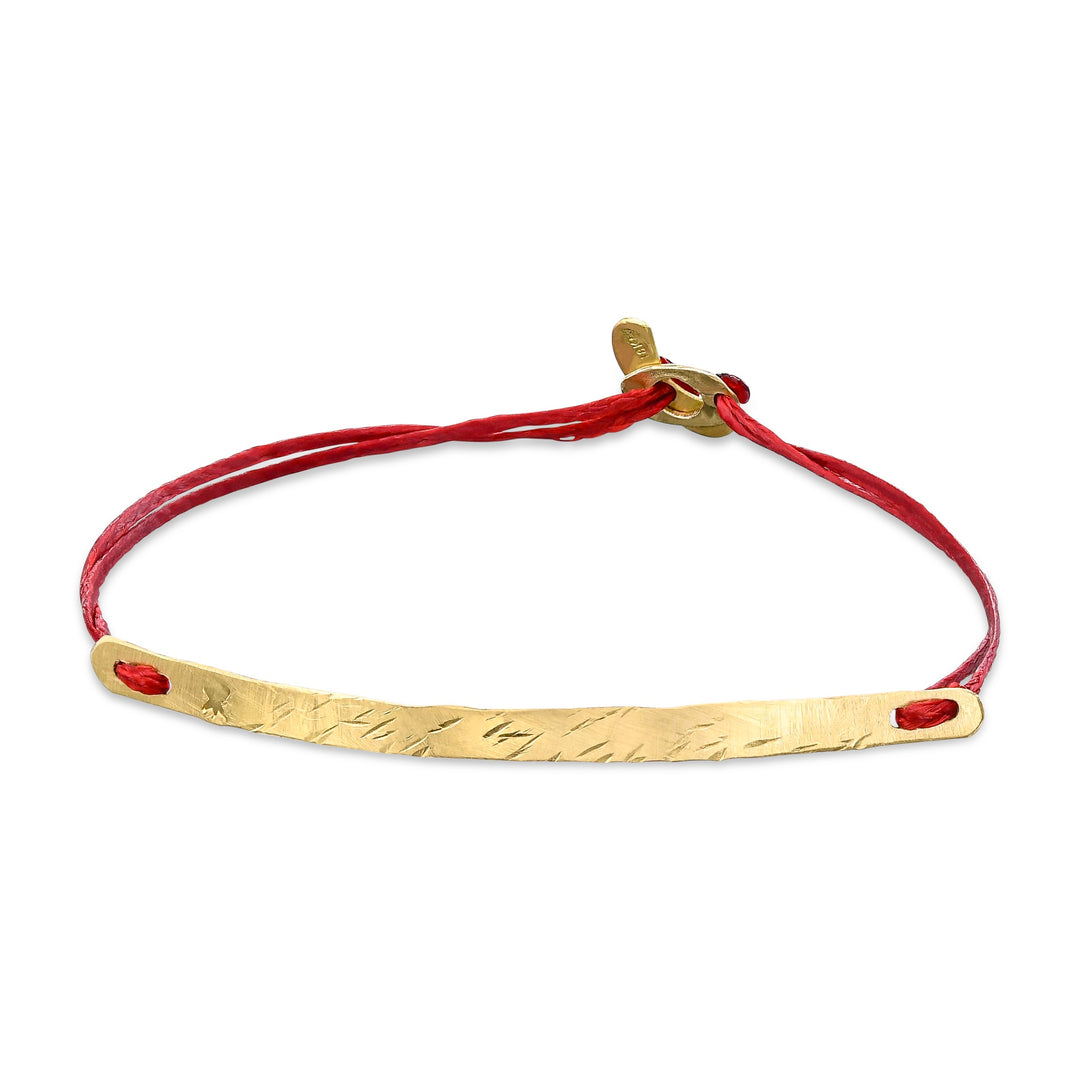 Gold Single Bar Bracelet Small Clasp
