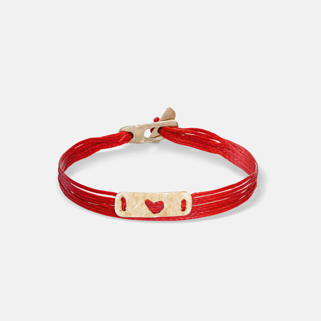 14K Gold Heart Bracelet | Solid 14K Gold
