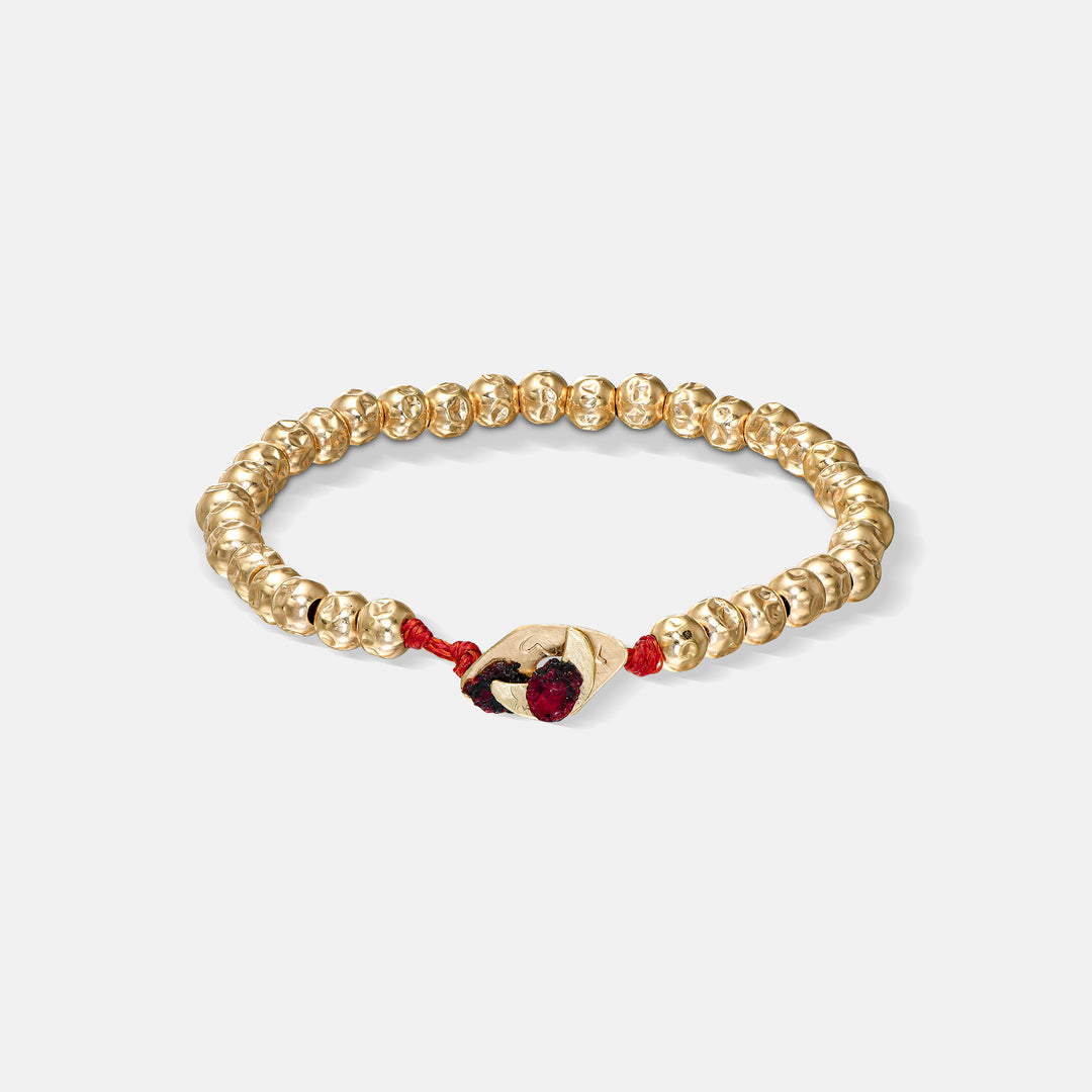14K Gold Bead Bracelet | Solid 14K Gold