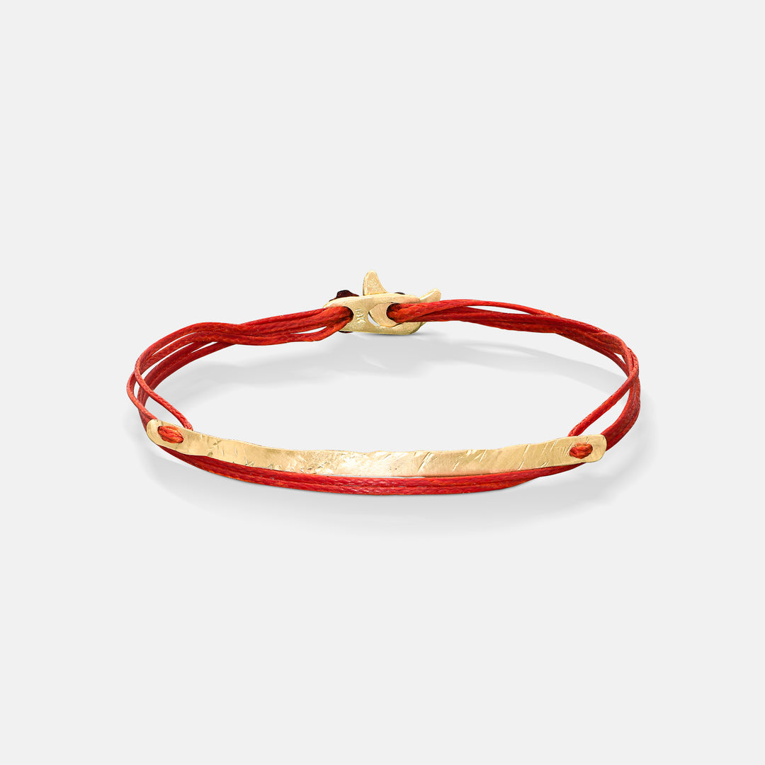 14K Gold Bar Bracelet | Small Gold Clasp