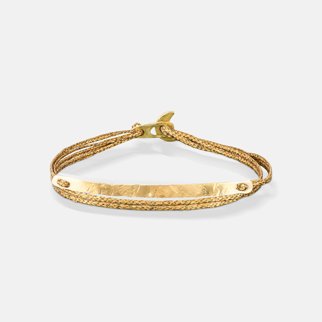 14K Gold Bar Bracelet | Small Gold Clasp
