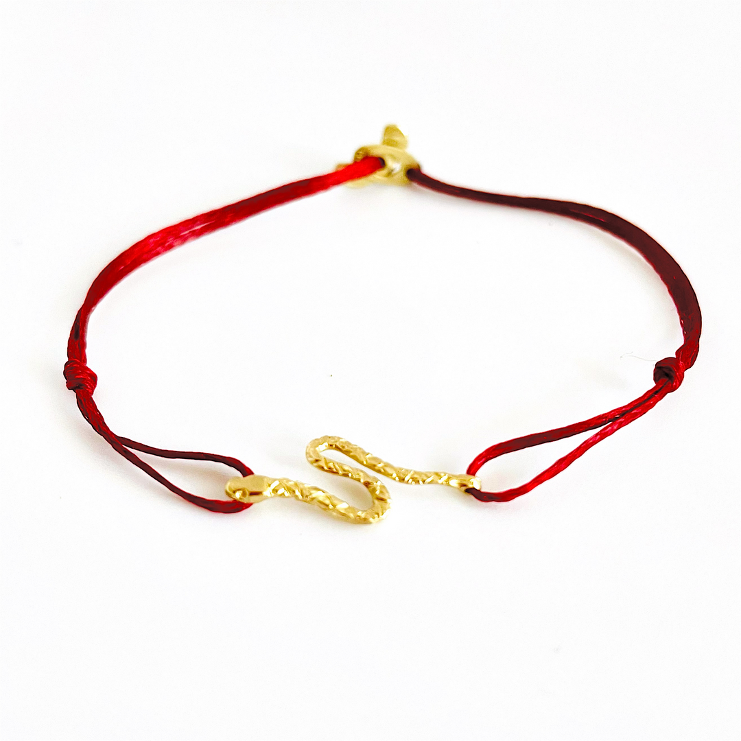 Gold Snake Charm Bracelet