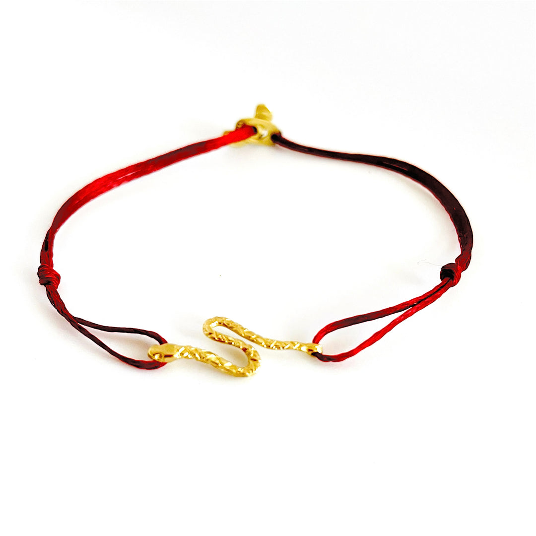 Gold Snake Charm Bracelet