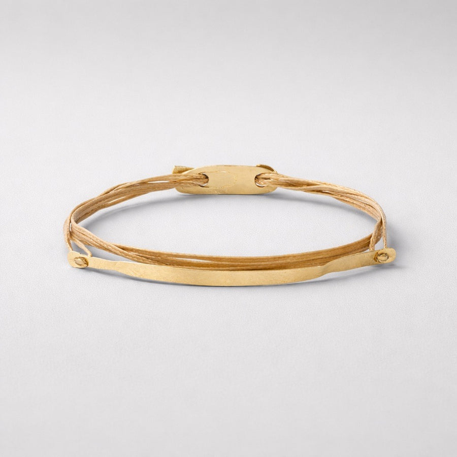 Gold Bar Bracelet with Large Clasp - Talya Mor