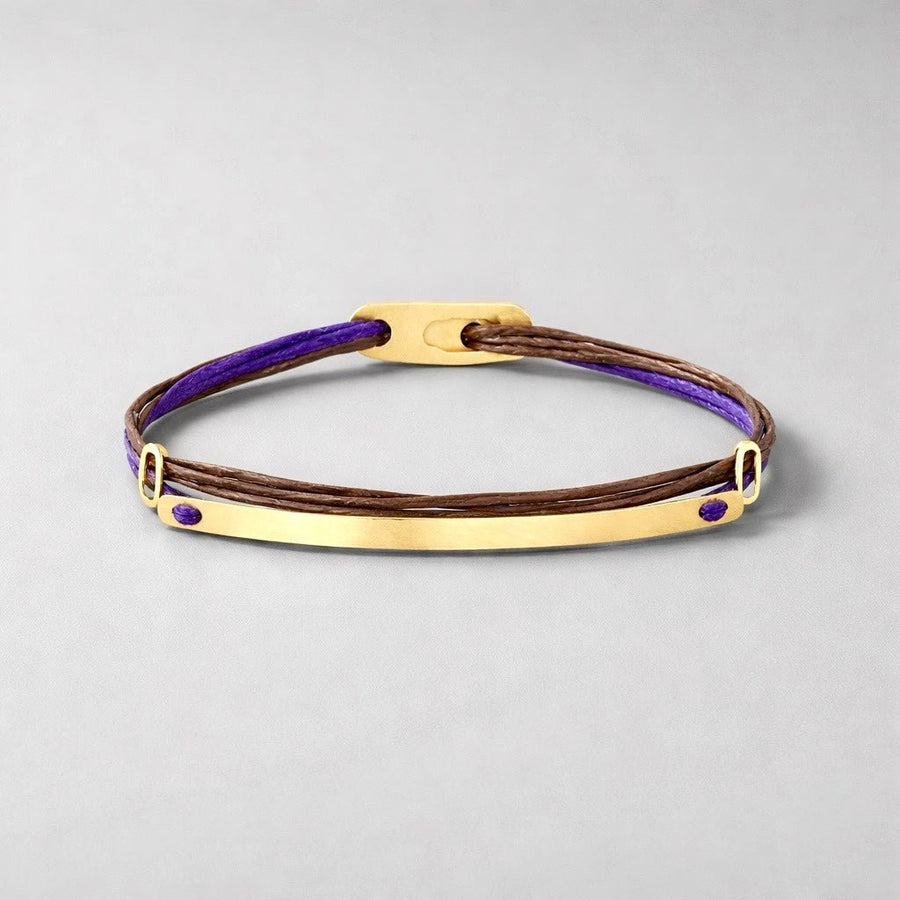 Gold Bar Bracelet with Large Clasp - Talya Mor