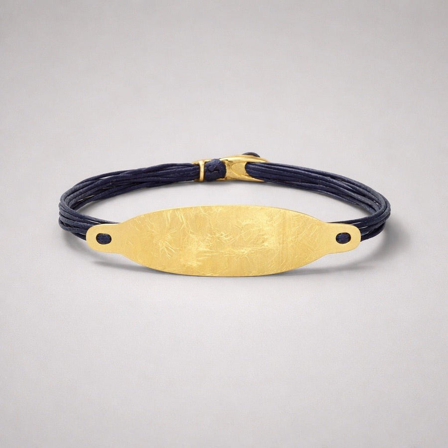 Gold Wide Bar Bracelet - Talya Mor