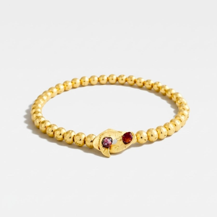 14K Gold Bead Bracelet | Solid 14K Gold - Talya Mor