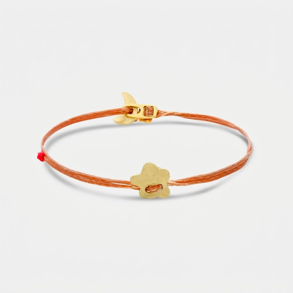 14K Gold Clover Bracelet | Solid 14K Gold Charm - Talya Mor