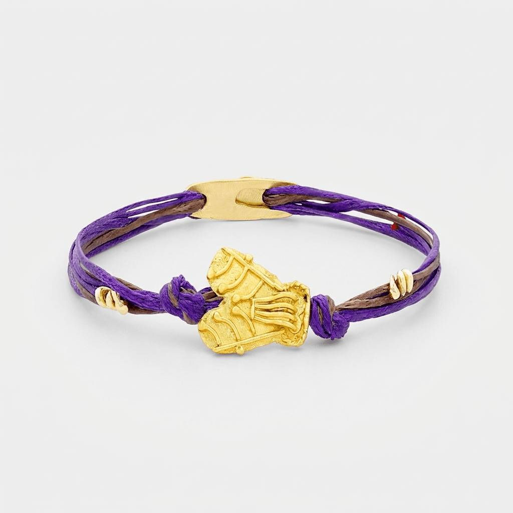 14K Gold Beetle Bracelet featuring a solid 14K gold charm and bench-made clasp.