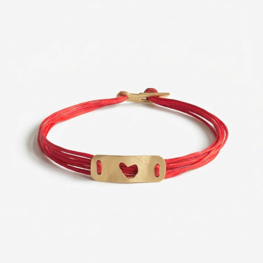 14K Gold Heart Bracelet | Solid 14K Gold - Talya Mor
