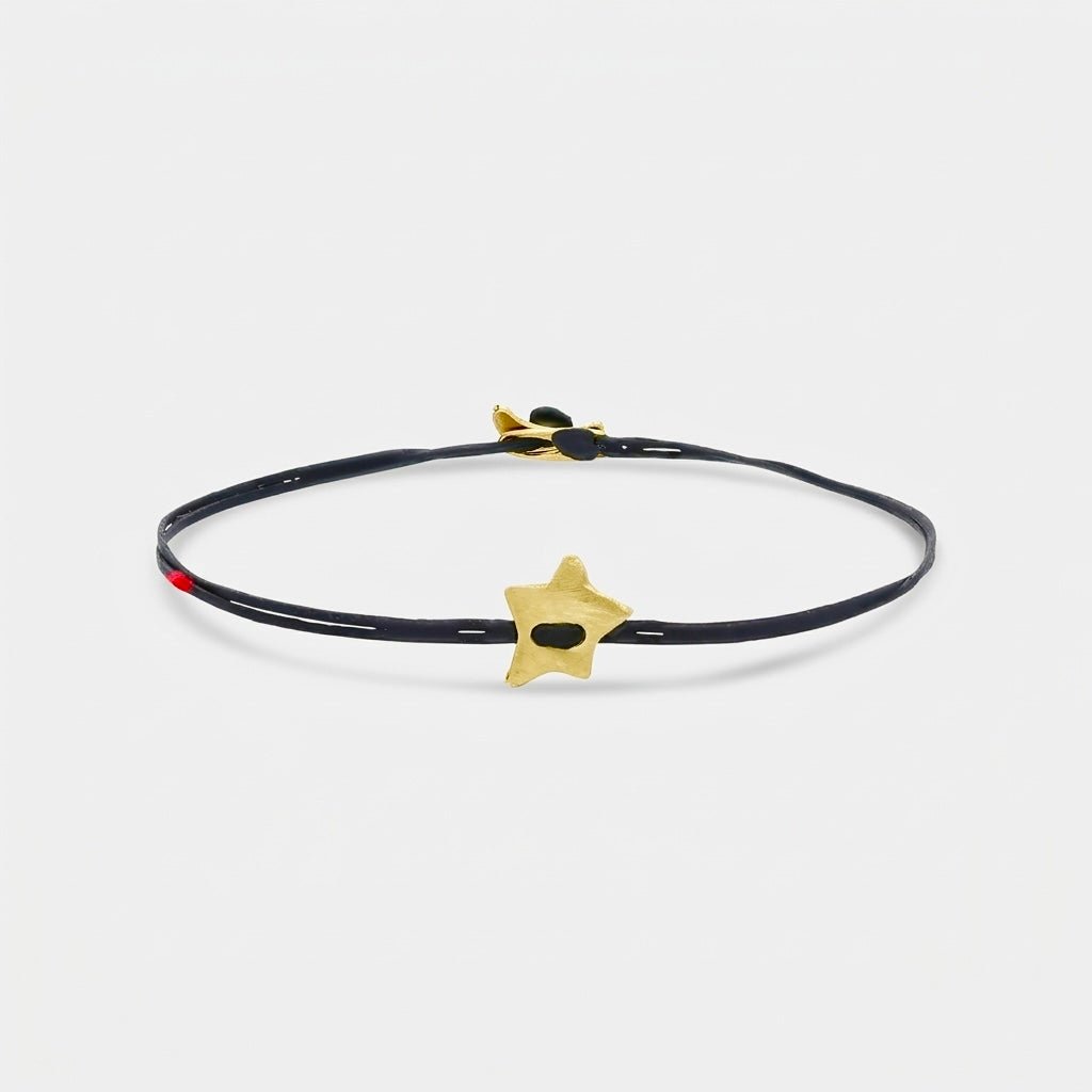 14K Gold Star Bracelet | Solid 14K Gold Charm - Talya Mor
