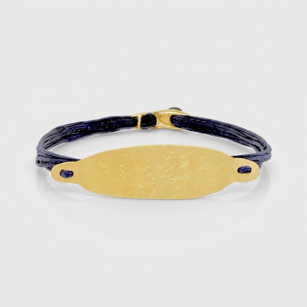 14K Gold Wide Bar Bracelet | Solid 14K Gold - Talya Mor