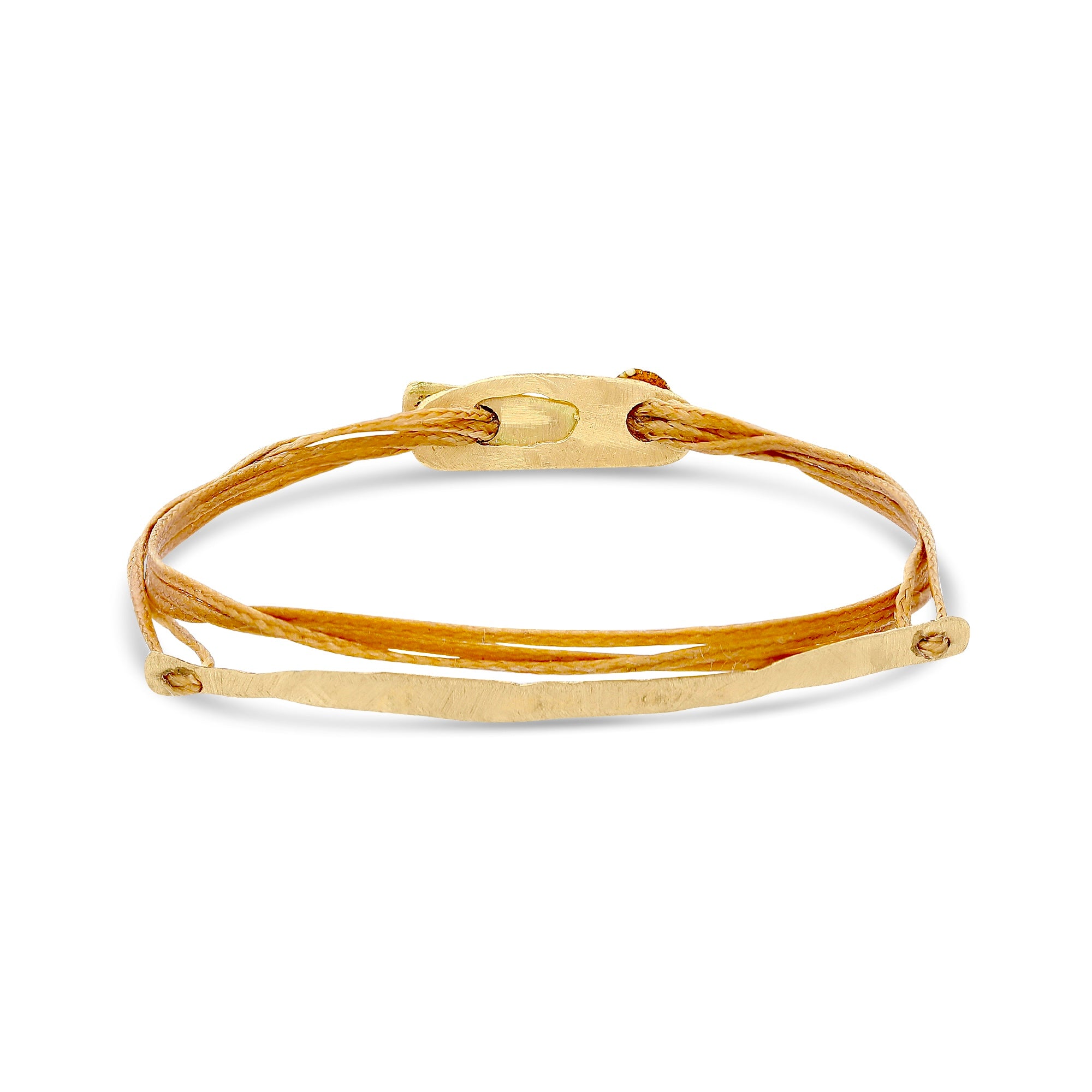 18K Gold Bar Bracelet with Large Clasp