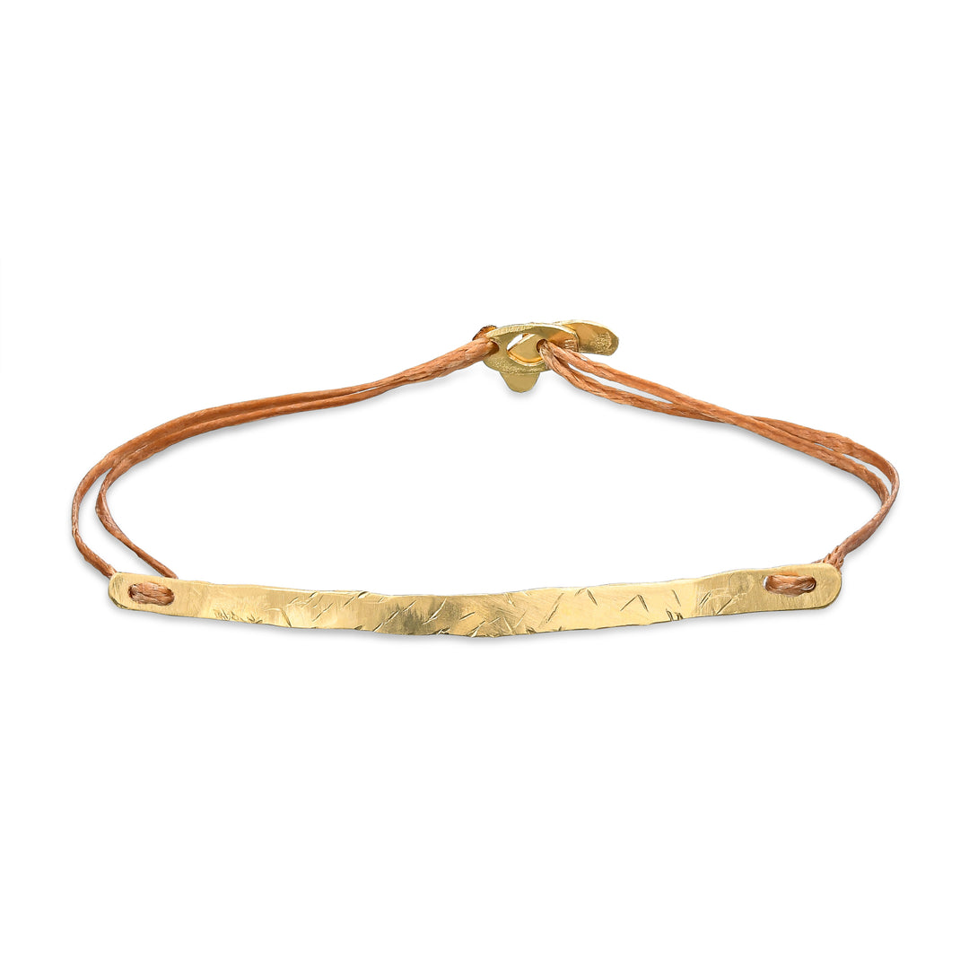Gold Single Bar Bracelet Small Clasp